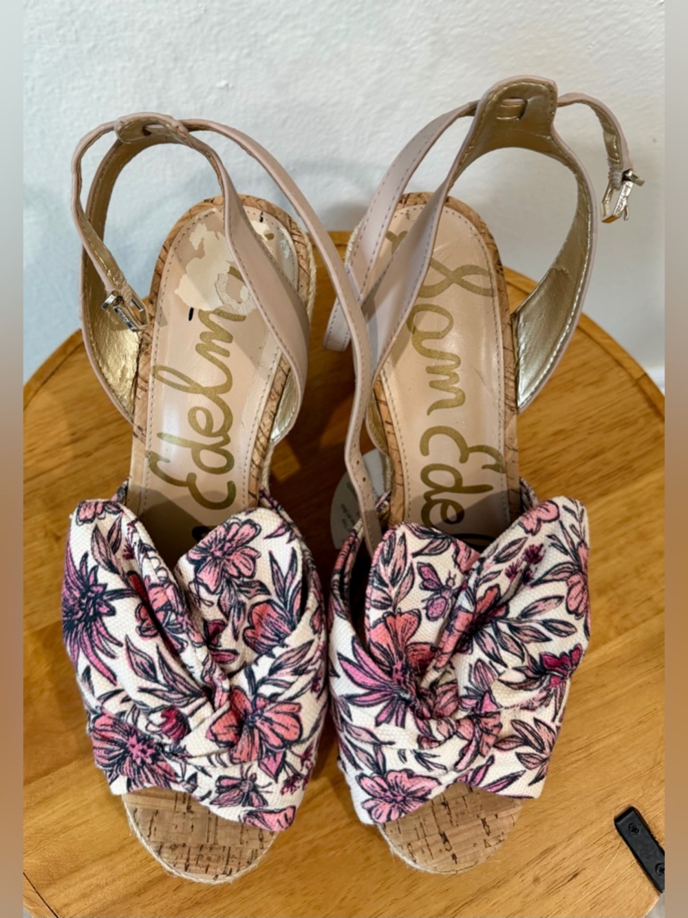 Sam Edelman Aubrey Floral Wedges sandals size 9 - Picture 6 of 7
